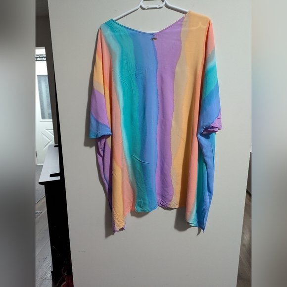 - Edison rayon swimsuit coverup. Colourful. One size. - Picture 2 of 9